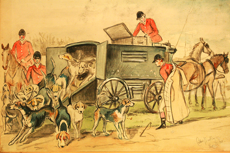 Original watercolor by Cuthbert Bradley, 1885. Courtesy of National Sporting Library & Museum Archives.